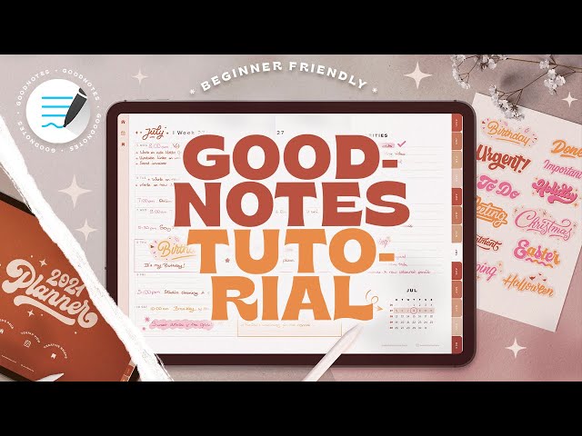 GoodNotes 5 Beginner Tutorial 🖊 Walkthrough, Easy Tips + How to Import Stickers