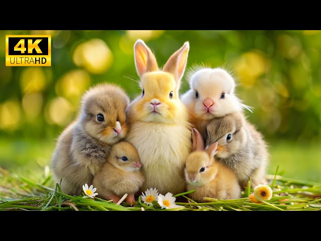 Baby Animals 4K ULTRA HD -🦓Explore Cute Animals with Serene Melodies and Soft Rhythms