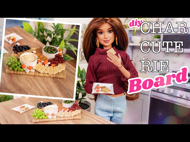 Making A Miniature Charcuterie Board For The Dollhouse : Paper And Hot Glue Craft | Fits Barbies!