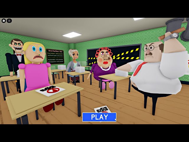 EVIL GRANDMA and EVIL MOM FELL ASLEEP IN THE EVIL TEACHER'S CLASS? SCARY OBBY #roblox