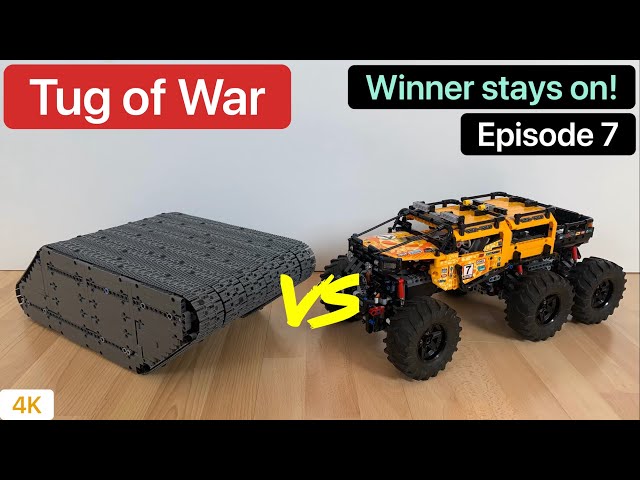 TUG OF WAR! Lego Technic 42099 6x6 Mod Vs The Grazer All Tracked Tank. Winner stays on Episode 7! 4K