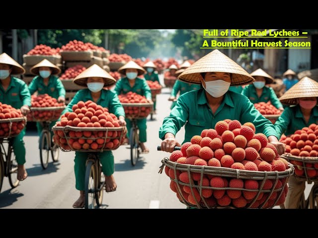 From Farm to Market: Harvesting and Processing Thousands of Tons of Lychee | Farming Documentary