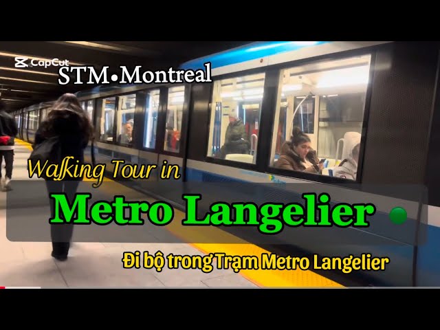 Montreal: Walking Tour in LANGELIER METRO | Đi bộ trong Trạm Metro LANGELIER| January 25, 2025