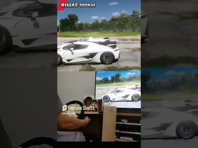 Pista de Arrancada Koenigsegg Jesko Forza Horizon 5 VLC #shorts #volantecaseiro #forzahorizon5