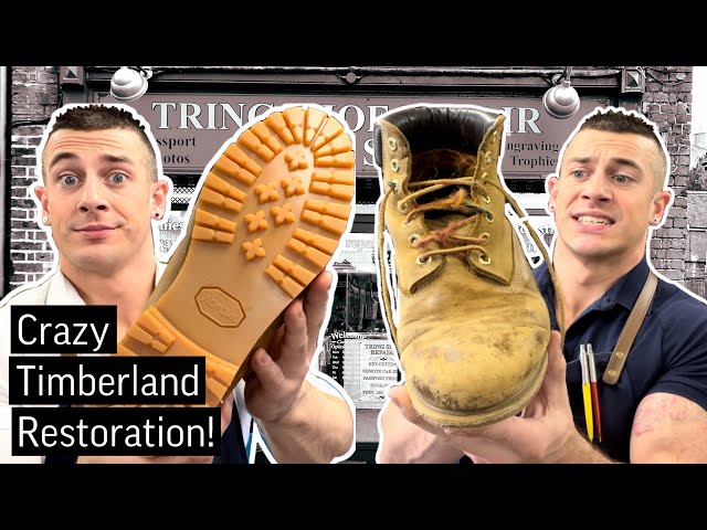 30 YEAR OLD TIMBERLAND BOOTS RESTORED! // Nubuck boots upcycled