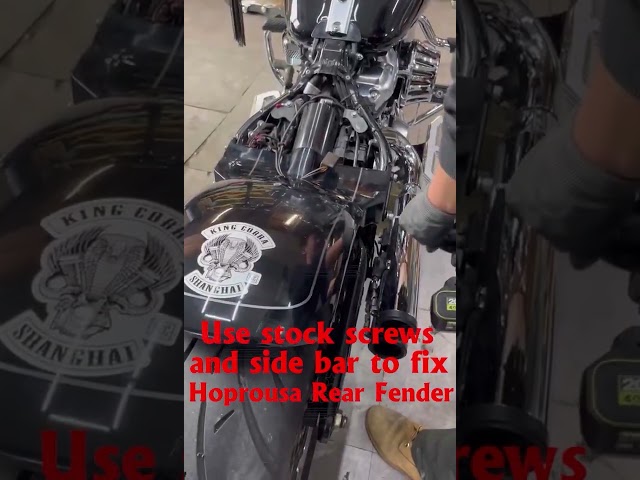 Hoprousa short rear fender installation on softail fatboy breakout streetbob #automobile #harley