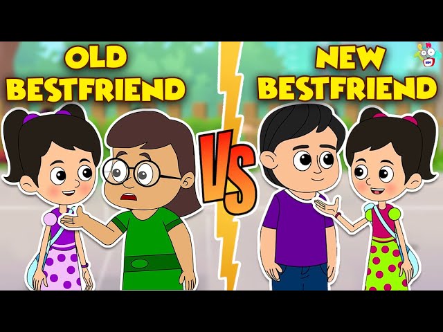 Old Bestriend VS New Bestfriend | Guddi VS Monty | English Cartoon | Moral Stories | PunToon Kids