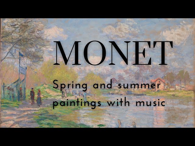 Monet in pastels for spring time. Fine art screensaver with music, Gardens, seaside, cottage, summer