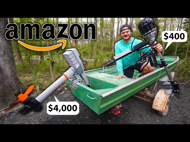 I Bought Amazon’s CHEAPEST and MOST EXPENSIVE Electric Outboards! ($400 v $4,000)