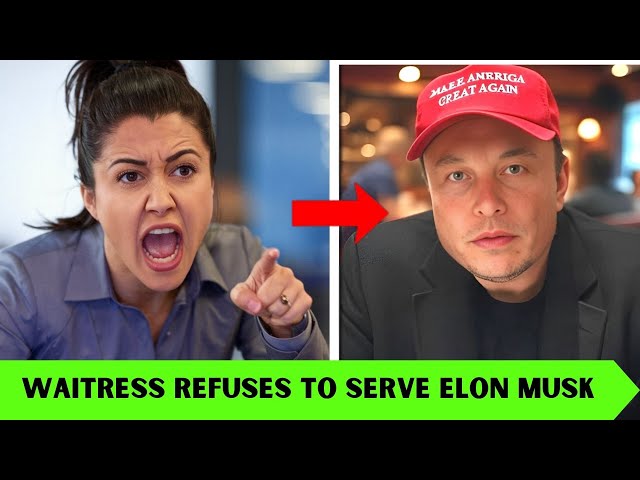 Waitress Refuses Service to Man in MAGA Hat, Freezes When He Returns as Elon Musk