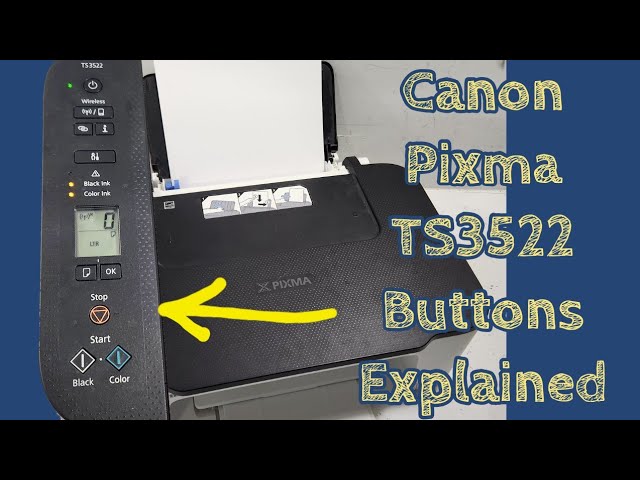 Understanding Canon TS3520 TS3522 Printer Operation Control Panel Buttons and LED Lights