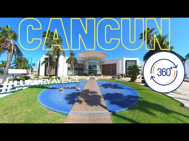 Cancun Hotel Zone 360 VR Plaza Kukulkan  Cancun Walk | Travel Droner