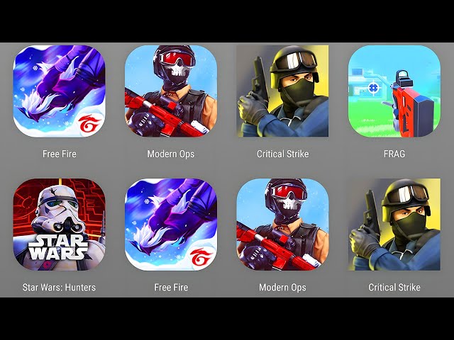 Android Gameplay: Free Fire,Modern Ops,Critical Strike CS,Frag Pro Shooter,Star Wars Hunters