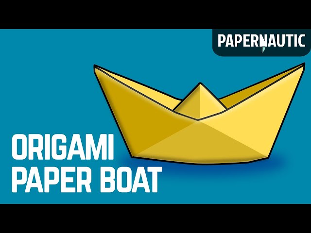 Easy origami paper boat (folding instructions)