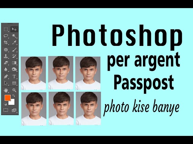 photoshop tutorial,  online passport size photo argent kaise banate hai