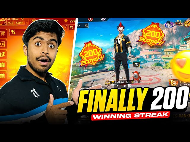 Finally 200 Winning Streak With Raistar 🤯 Clash Squad Ranked Streak Push Mobile - Garena Free Fire