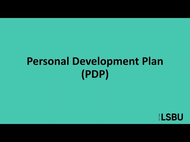 LSBU Personal Development Plan (PDP)