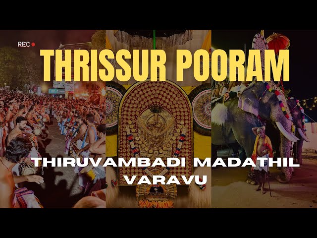 Thrissur Pooram Thiruvambadi Madathil Varavu | Elephant Procession | Pooram Day in Thrissur |