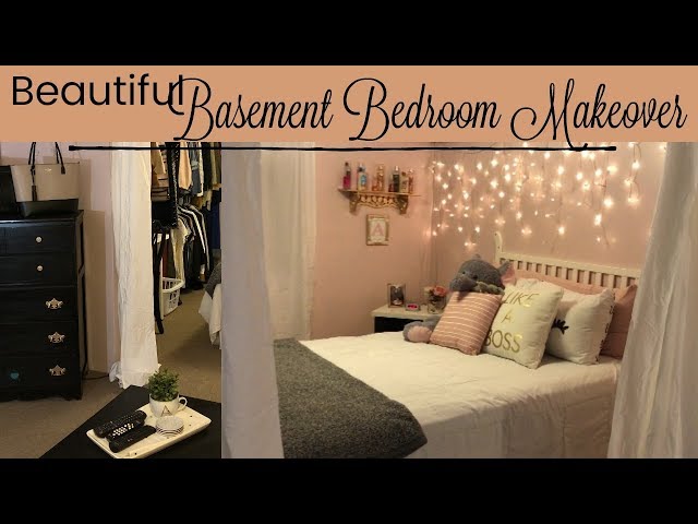 BASEMENT BEDROOM MAKEOVER // $75