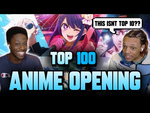 Reacting to the TOP 100 Most Popular Anime Openings of ALL TIME!!!