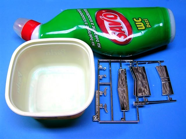 How to remove chrome color from plastic sprue. Odstranění chromu