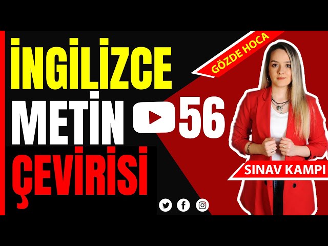 İNGİLİZCE METİN ÇEVİRİ DERSİ I GÖZDE HOCA