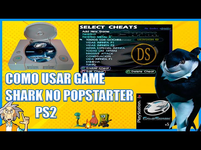 COMO USAR GAMESHARK EM JOGOS PS1 NO PS2.