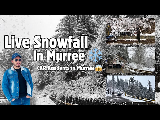 Enjoy Live Snowfall in Murree | Murree Updates | Cars Slipping in Murree | Accidents in Murree