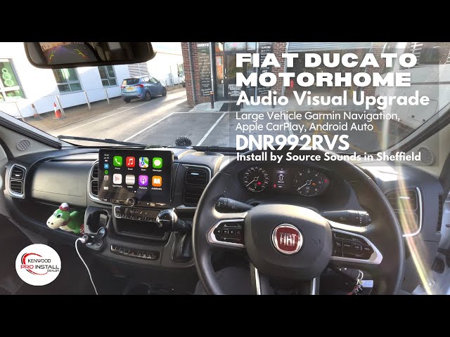 Fiat Ducato Motorhome GPS Navigation CarPlay KENWOOD DNR992RVS #motorhome #campervan #caraudio