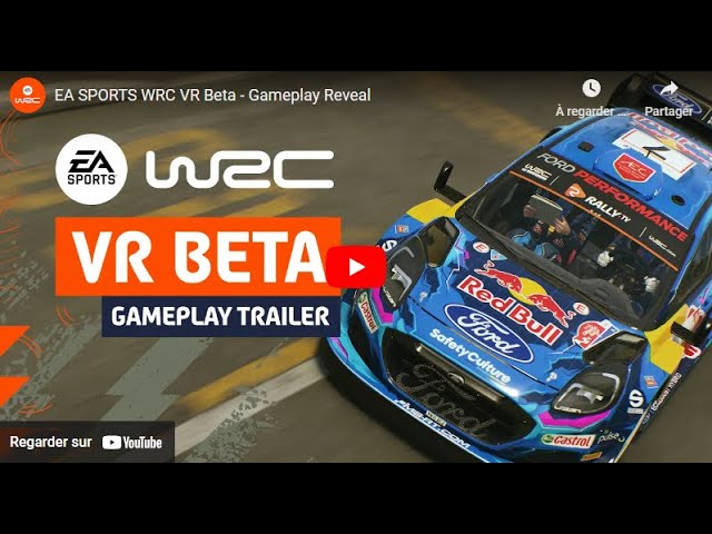 VR 180 / EA SPORT™  WRC / Mod VR officiel  béta  1.8.0 / A regarder sur YOUTUBE VR.