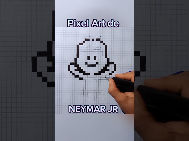 Short como dibujar a NEYMAR JR en pixel art Tutorial paso a paso