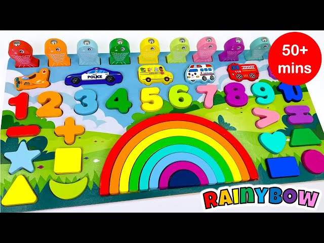 Compilation of Colors, Numbers & Shapes Activity Boards for Kids