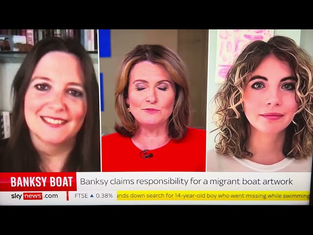 Dr Laura-Jane Foley on Sky News in July 2024 discussing Banksy's Art stunt at Glastonbury