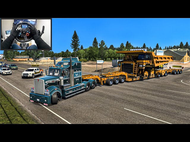 Mining Truck 75 Tons Special Transport - American Truck Simulator - Logitech G29 Setup + Handbrake