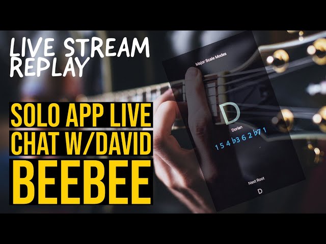 LIVE STREAM REPLAY | Solo App Chat with David Beebee | Tom Quayle