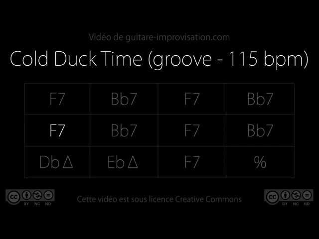 Cold Duck Time : Backing Track (groove - 115 bpm)