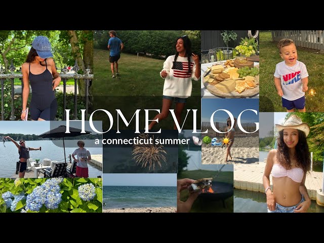 HOME VLOG ♡ a connecticut summer (lake day, 4th of july, beach, family 🫶🏼)