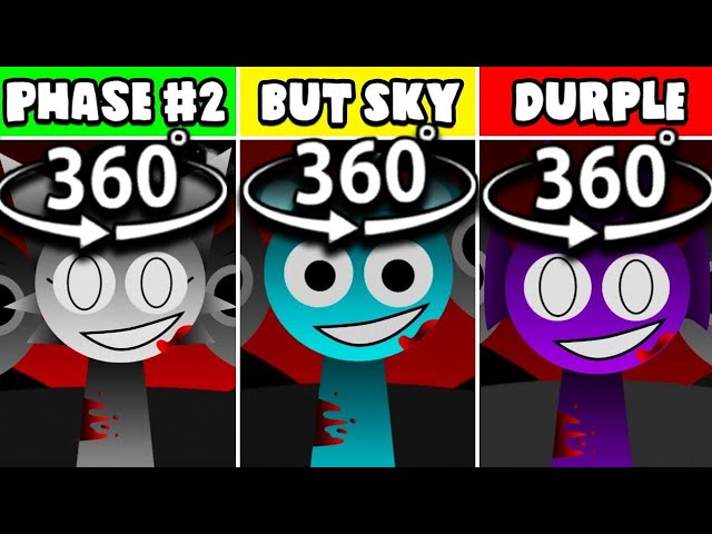 360° Incredibox Sprunki: Phase 2 But Everyone Is Sky VS But Everyone Is Durple #sprunki #incredibox