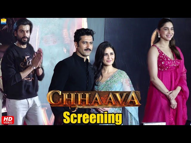 Katrina Kaif, Vicky Kaushal, Sharvari Wagh, Sunny Kaushal at Chhaava Screening