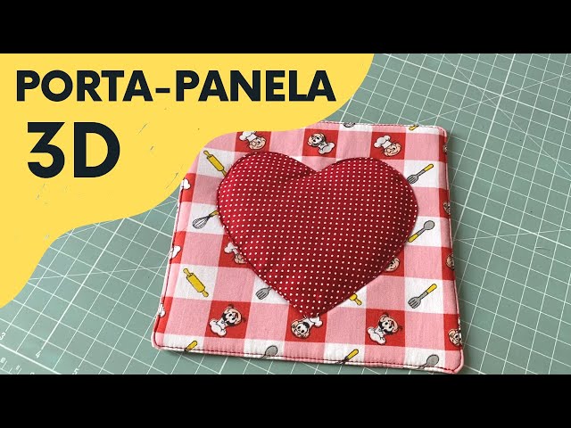 Como fazer porta-panela 3D - Passo a passo para iniciantes na costura