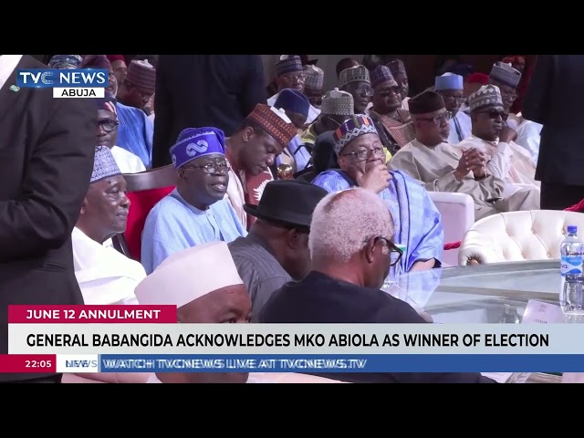 General Babangida Acknowledges MKO Abiola As Winner Of 1993 June 12 Election