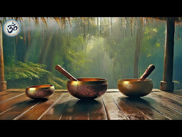 Tibetan Singing Bowls in the Rain, Pure Positive Vibes, Raise Positive Energy, Boost Your Aura