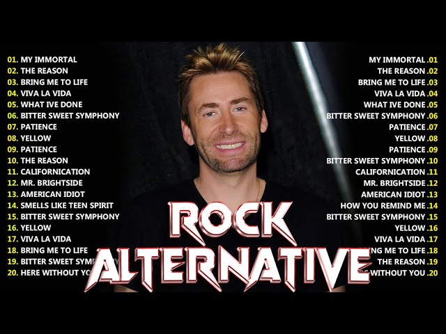 Alternative Rock Of The 90s 2000s - Linkin park, Creed, AudioSlave, Hinder, Evanescence, Nickelback