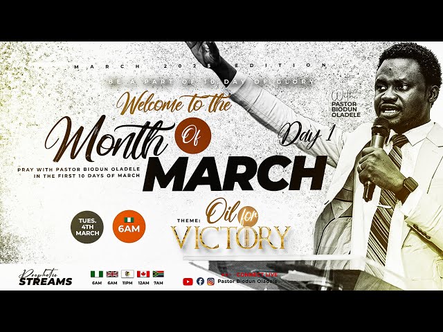 OIL FOR FAVOUR || PROPHETIC STREAMS || PASTOR BIODUN OLADELE || MARCH 4TH