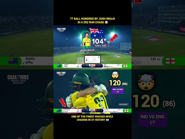 Josh Inglis 120 Runs Vs England #shorts #cricket #worldcup #t20worldcup #championstrophy #engvsaus