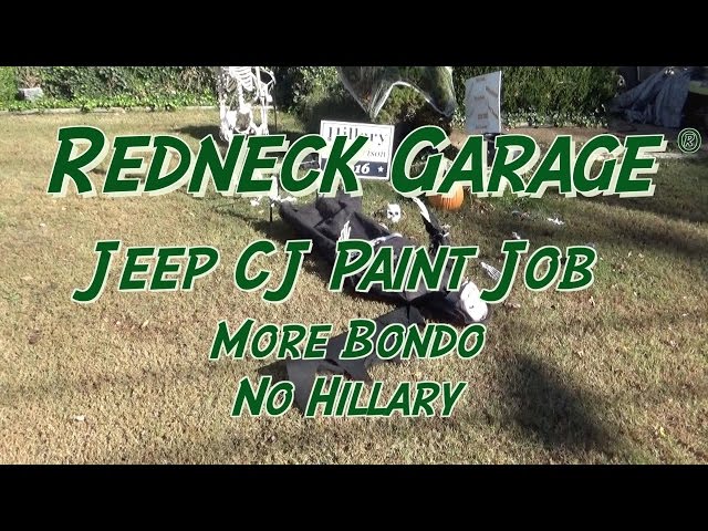 CJ Jeep Paint Job - Bondo Tips - Getting to final sanding  - Poor Hillary .....