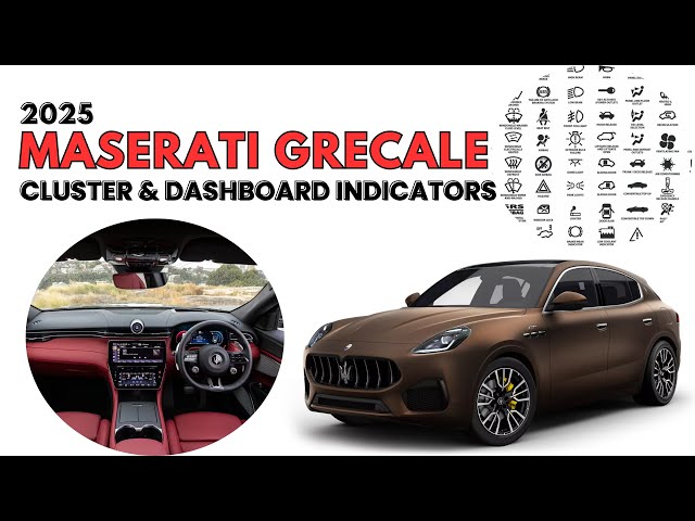 2025 Maserati Grecale Cluster Display & Dashboard Warning Indicators Guide