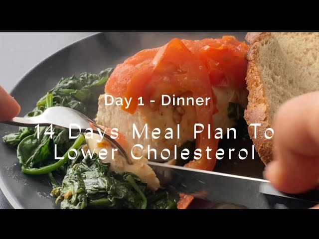 Day 1 - Dinner - 14 Days Meal Plan To Lower Cholesterol - One-Pan Easy Chicken Breast Spinach Recipe