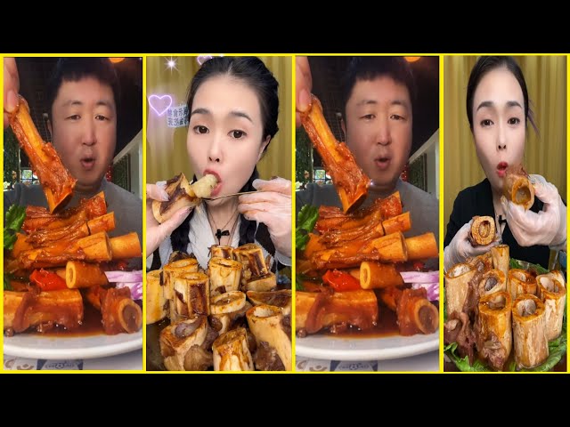 Asmr Eating Mukbang  beef bone sup