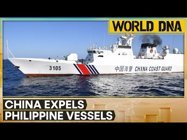 China Coast Guard Forces Philippine Vessels to Leave Disputed Waters | World DNA | WION News